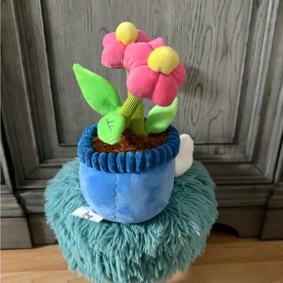 Whimsical Blue and Green Plush Planter Accent - Picture 3 of 4